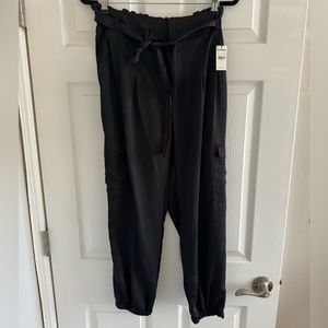 Black Ankle Cargo Pant from Express